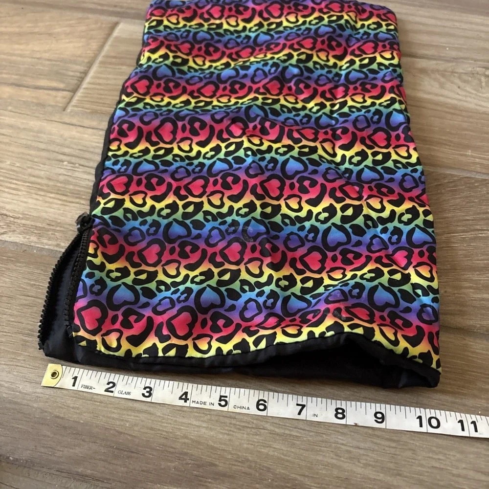 Build-A-Bear‎ Sleeping Bag Hearts Leopard Print Neon 16.25